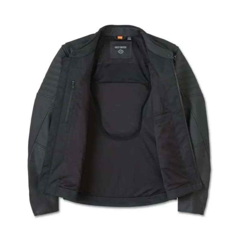 Willie G Skull Graphic Leather Riding Jacket - 2XL