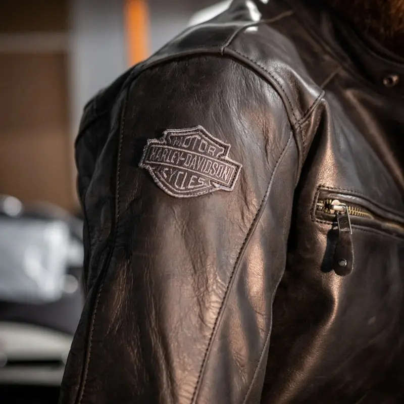 Men's Reflective Skull Leather Jacket - 3XL