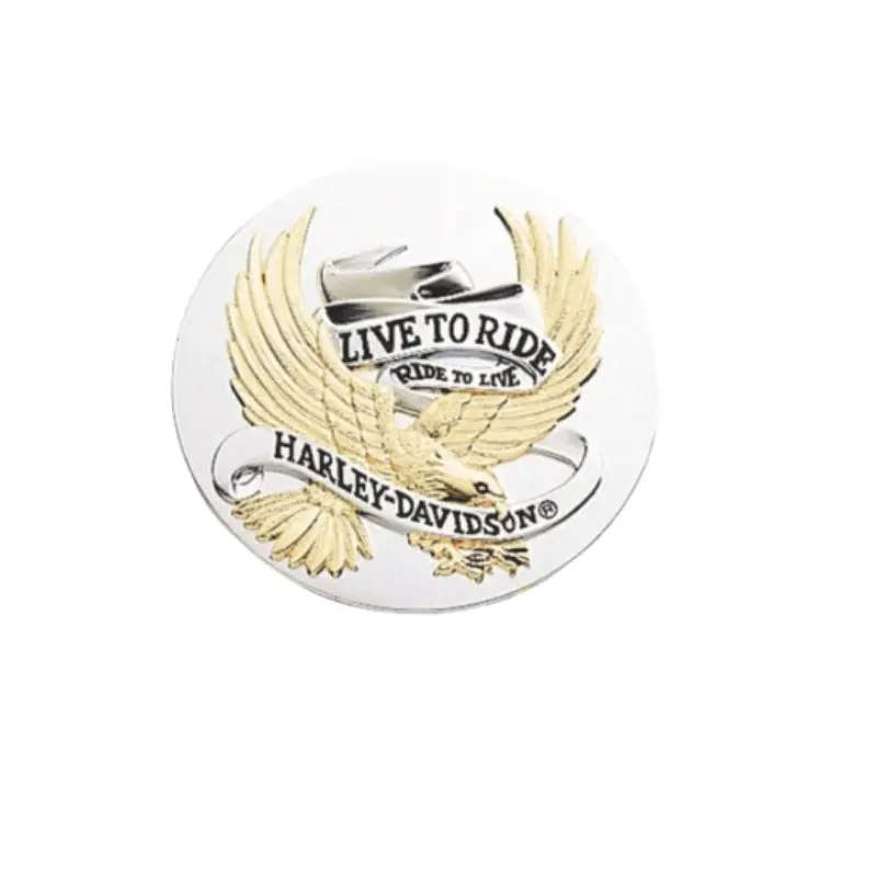 3.5 in. Live To Ride Gold Medallion