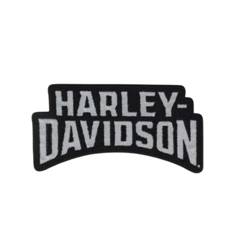 Reflective Embroidered Stacked H-D Emblem Sew-On Patch