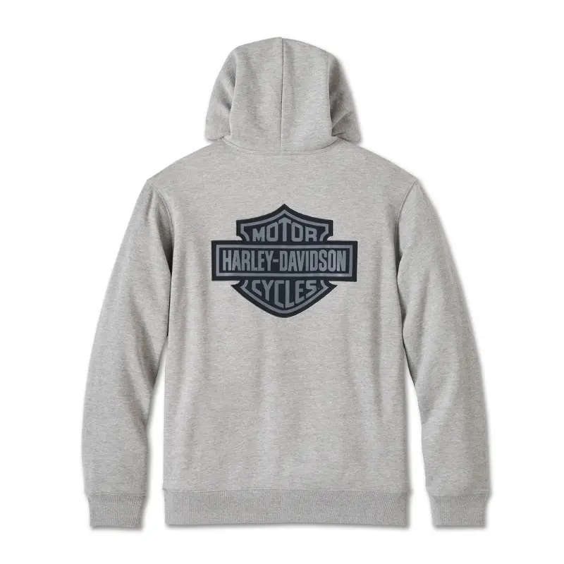 Men's Bar & Shield Plaid Lined Zip-Up Hoodie - S