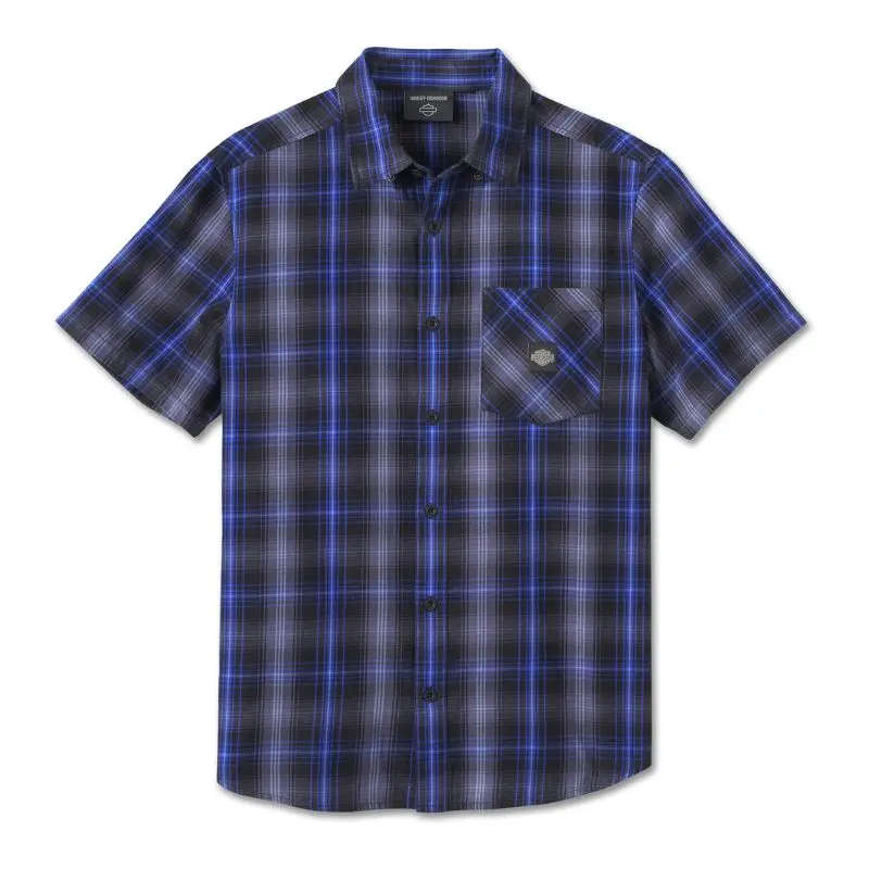Men's Staple Short Sleeve Shirt - Plaid - S