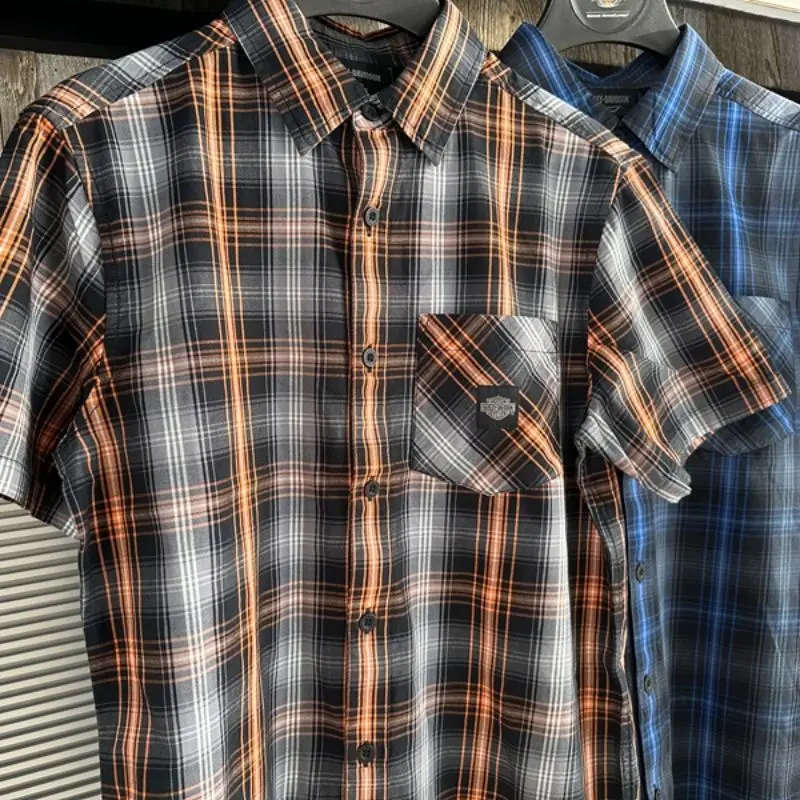 Men's Staple Short Sleeve Shirt - Plaid - S
