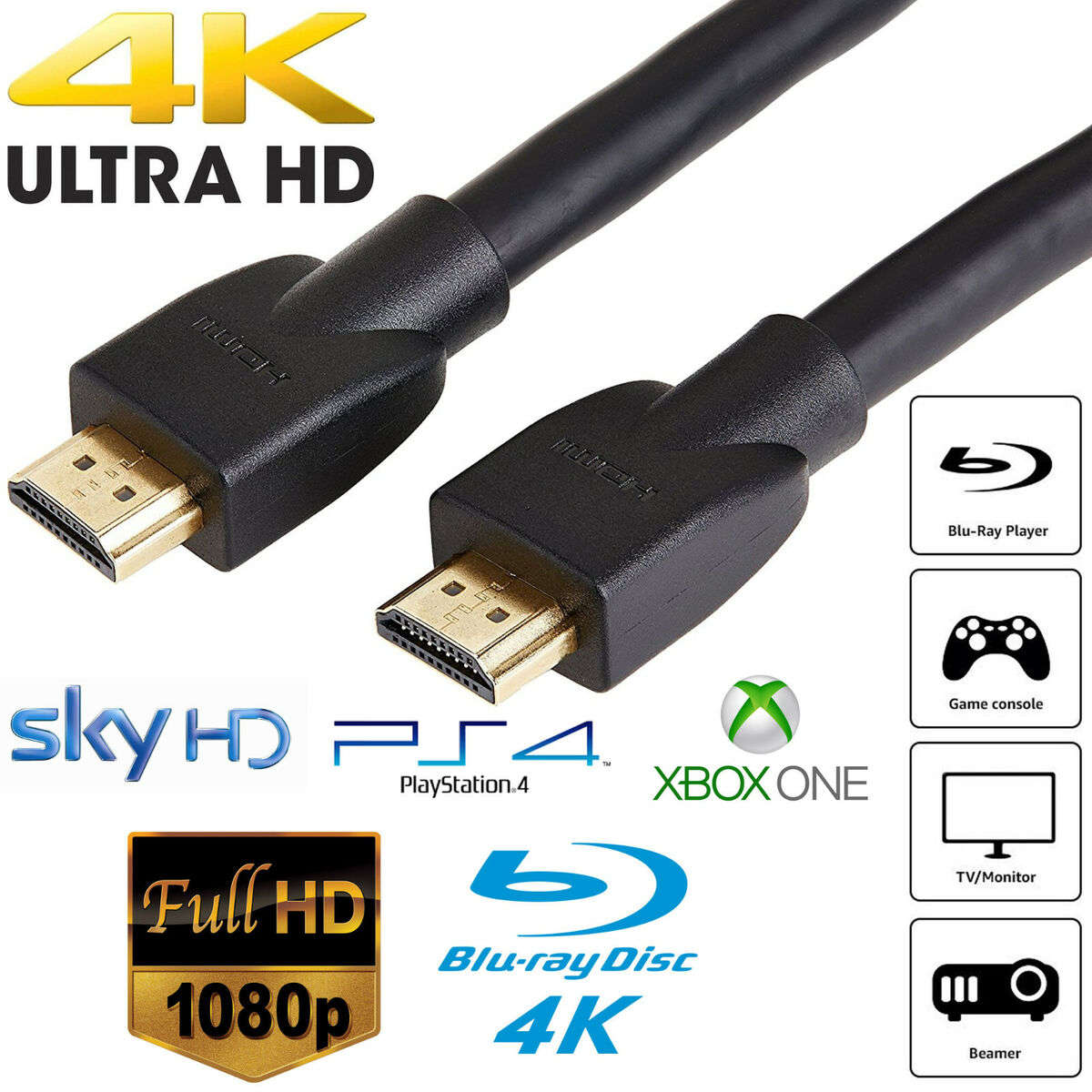 HDMI To HDMI Cable Lead High Speed 3D 1080P - 20M