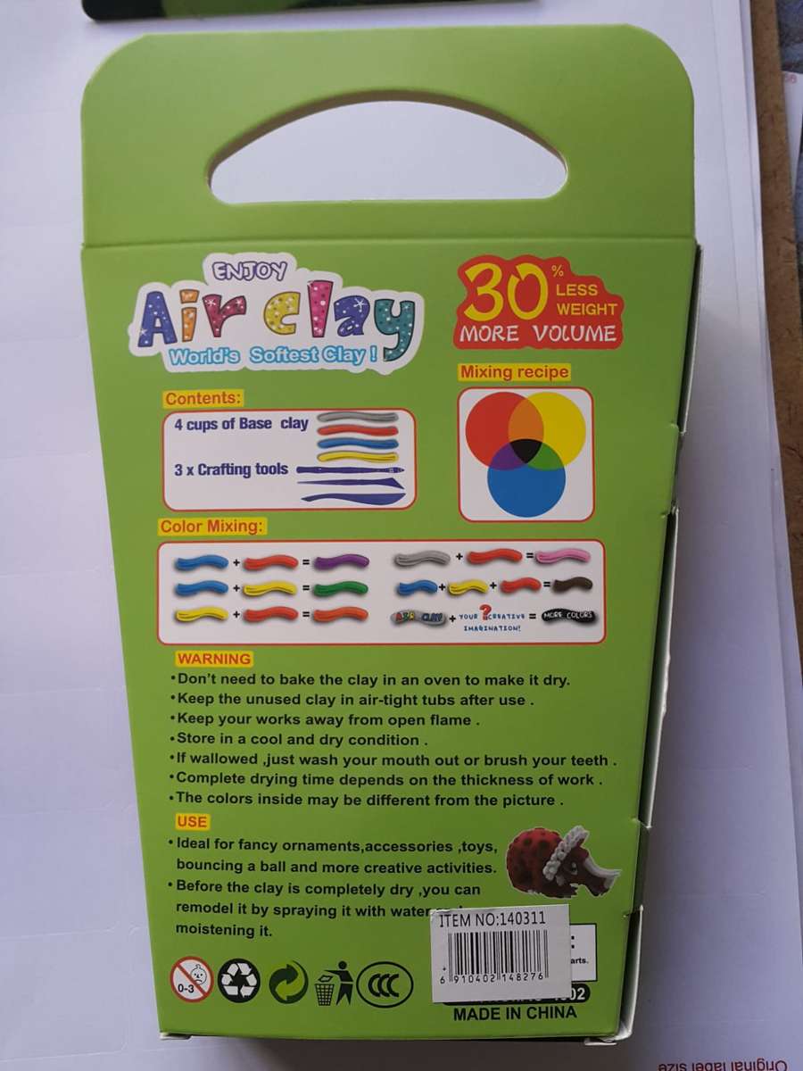 Non-toxic Air Dry Clay for Kids
