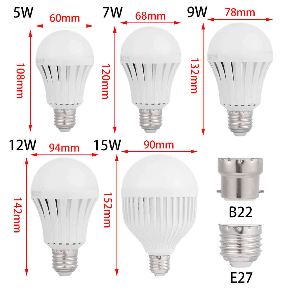 Intelligent 7W Rechargeable Loadshedding LED Bulb - Bayonet 1 pack
