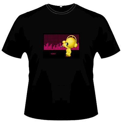 EL Panel Tshirts: Sound activated Light up Tshirt | Karaoke