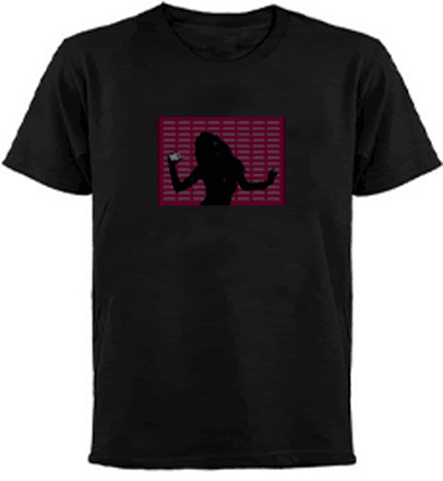 EL Panel Tshirts: Sound activated Light up Tshirt | Karaoke