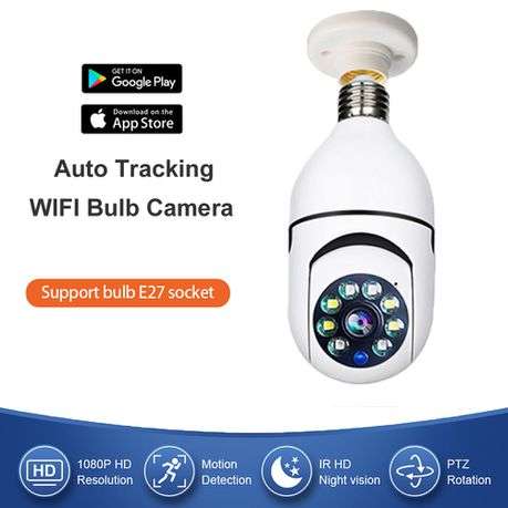 Light Bulb Camera with Auto Tracking Vision built in WIFI | 5MP camera