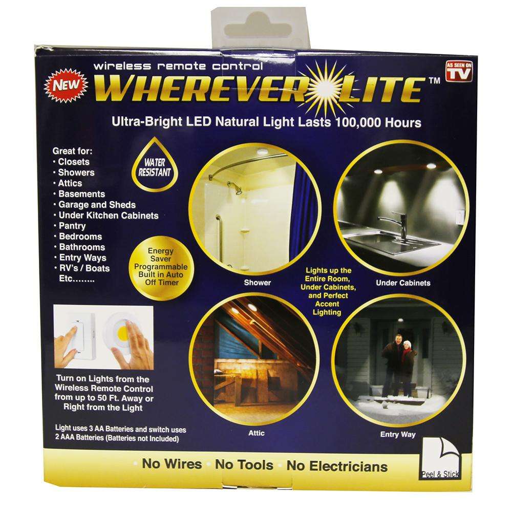 Wherever Lite Wireless Remote Control LED Light | Wireless remote control light | Handy Pack of 2