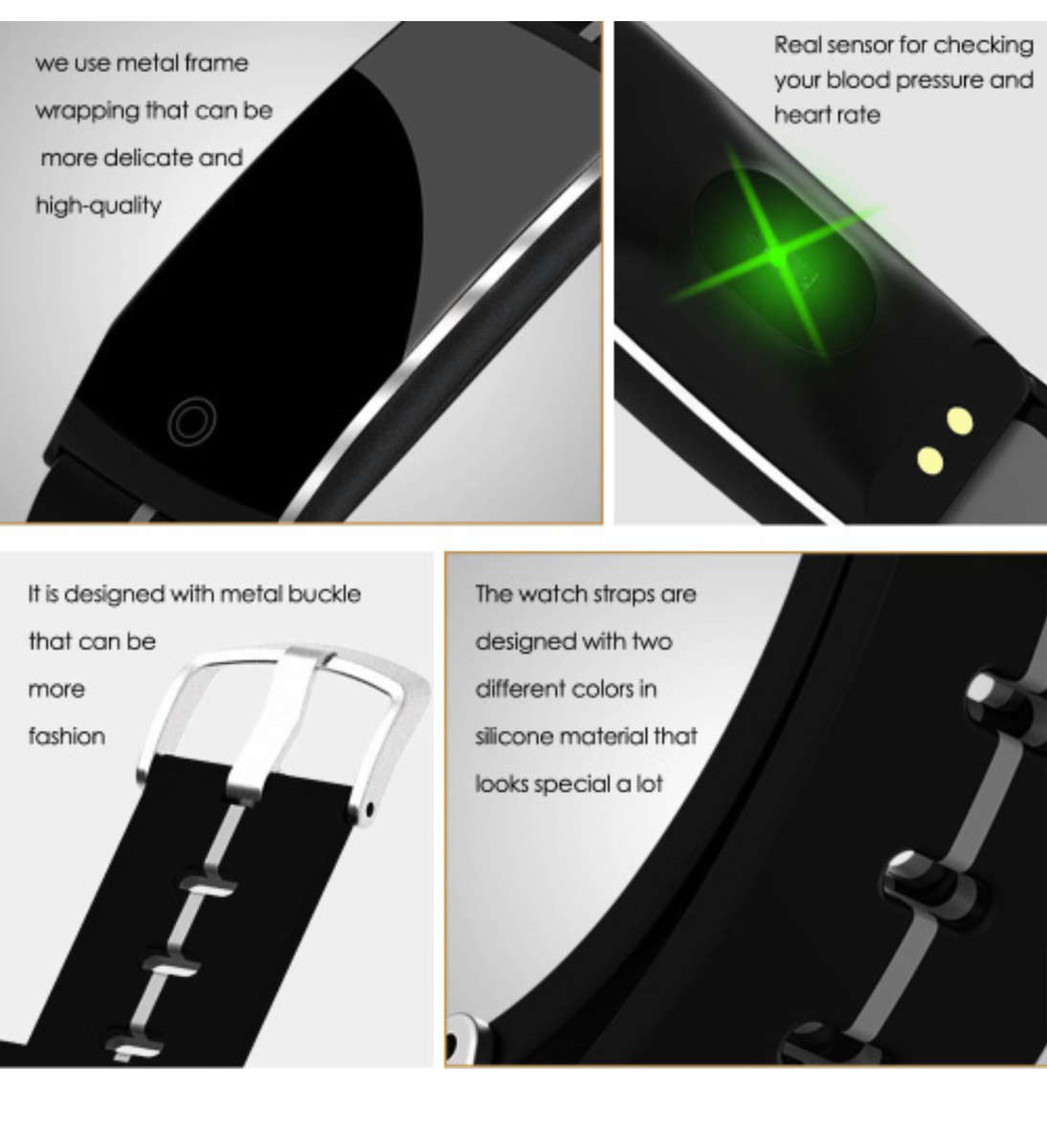 Fitness Tracker F10+ Smart Watch IP67 Waterproof Activity Tracker - Black/Grey - UNBOXED