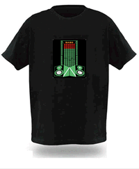 EL Panel Tshirts: Sound activated Light up Tshirt | TouchMusicBar