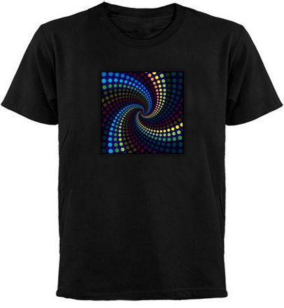 EL Panel Tshirts: Sound activated Light up Tshirt | Karaoke