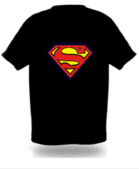 EL Panel Tshirts: Sound activated Light up Tshirt | S Man
