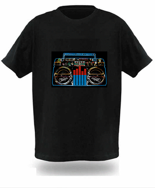EL Panel Tshirts: Sound activated Light up Tshirt | Karaoke