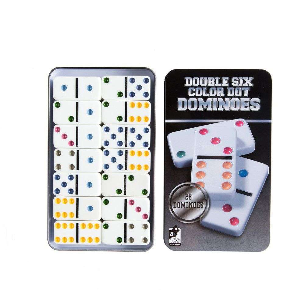 Double Six Colour Dot Dominoes Set