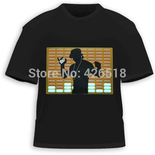 EL Panel Tshirts: Sound activated Light up Tshirt | Karaoke