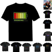 EL Panel Tshirts: Sound activated Light up Tshirt | Karaoke