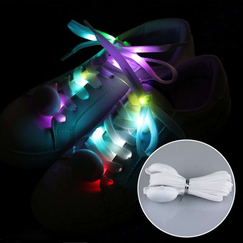 Colourful LED Light Up Shoelaces Night Life Disco Laces