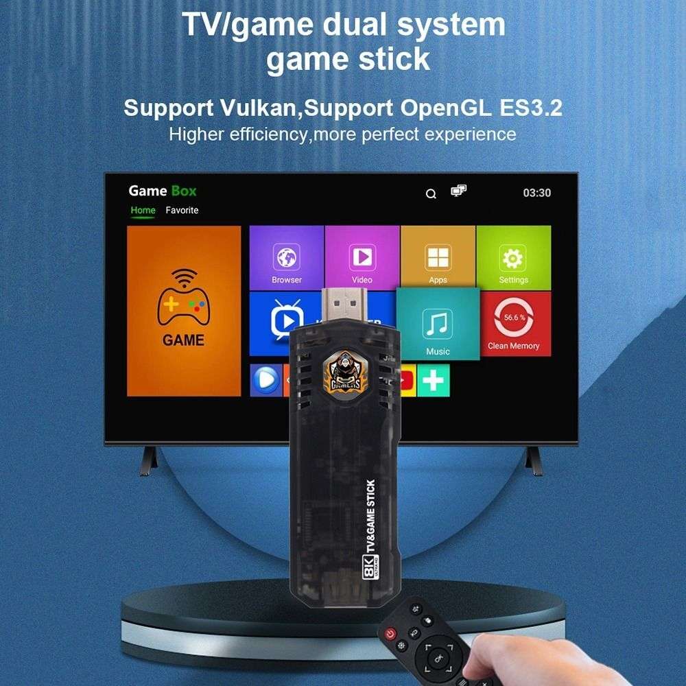 8K HD Game Console & Android TV BOX Game Stick Dual System