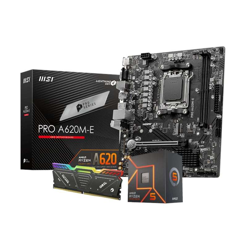 PCBuilder AMD Ryzen 5 7500F LEVEL UP Core Upgrade Kit (A620M, 16GB DDR4)