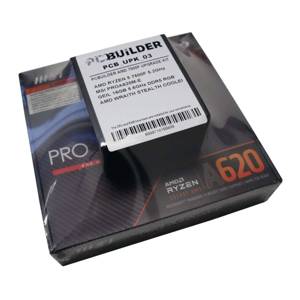 PCBuilder AMD Ryzen 5 7500F LEVEL UP Core Upgrade Kit (A620M, 16GB DDR4)