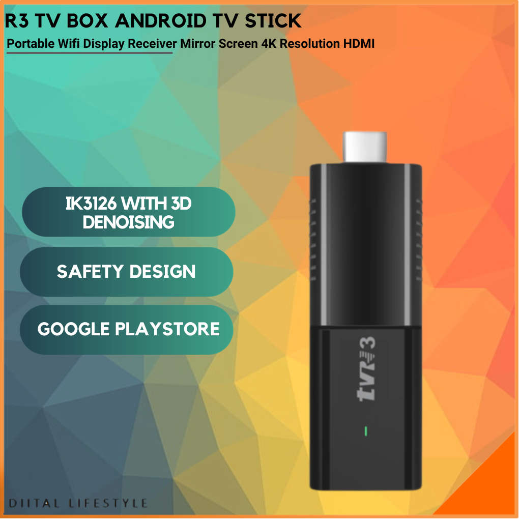 TVR3 Stick UHD 4K Android TV  Netflix, Showmax, TED & YouTube Pre-Loaded