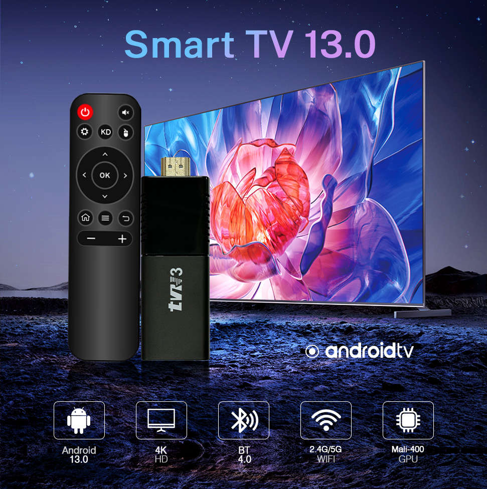 TVR3 Stick UHD 4K Android TV  Netflix, Showmax, TED & YouTube Pre-Loaded