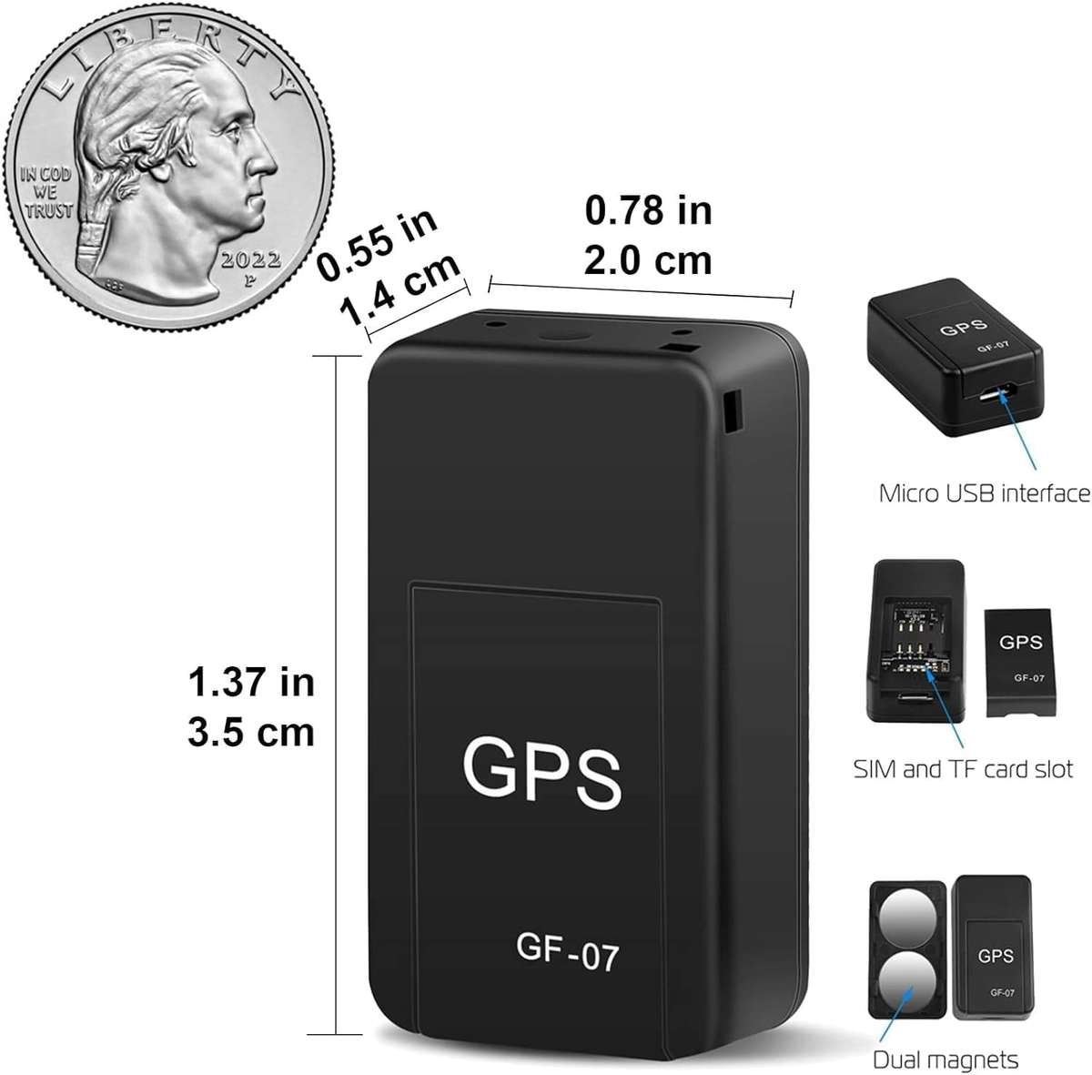 SOS Button Tracker Smart Mini A8 GSM/GPS/LBS Tracker ( School bags or Valued Assets )