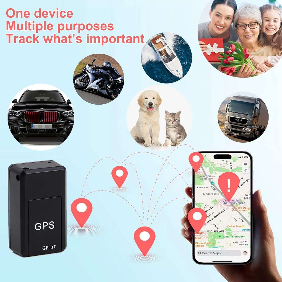 SOS Button Tracker Smart Mini A8 GSM/GPS/LBS Tracker ( School bags or Valued Assets )