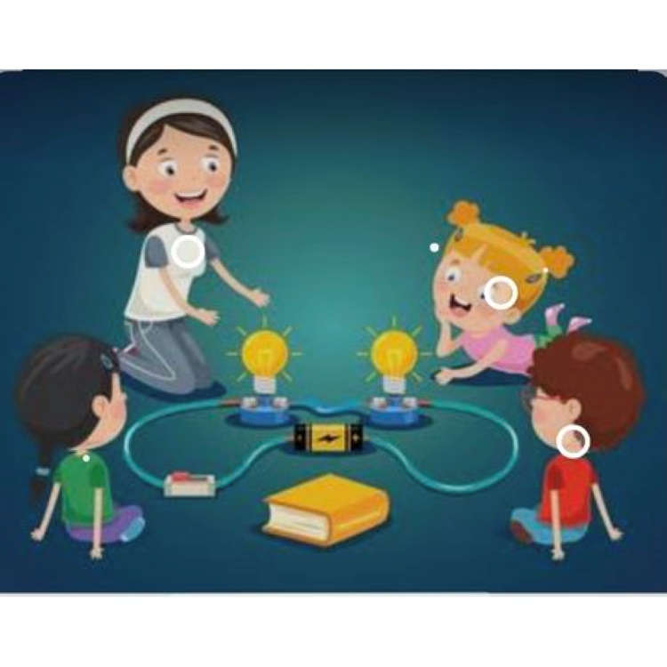 DIY Educational Electric Circuit Science Kit with Bulbs & Compass- Set of 4