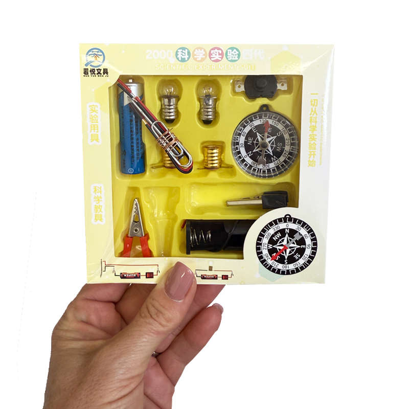 DIY Educational Electric Circuit Science Kit with Bulbs & Compass- Set of 4
