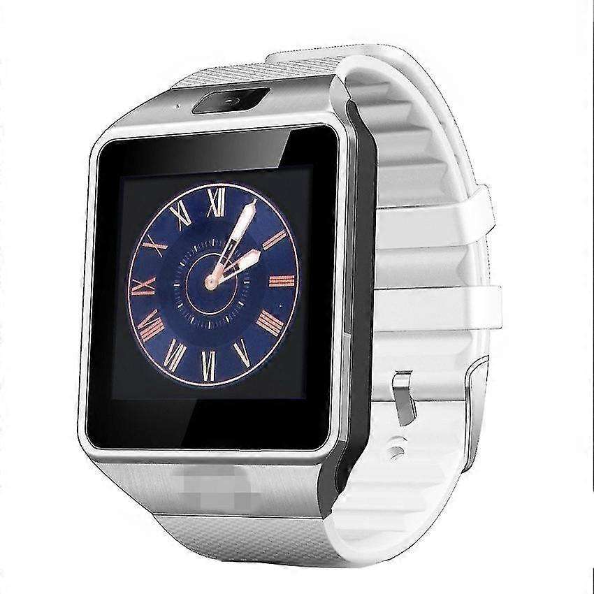Smart Watch DZ09 - Silver & TWS i11 Wireless Bluetooth Earbuds - White