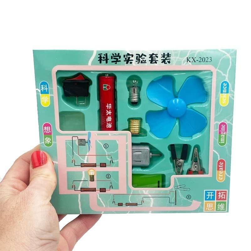 DIY Electric Circuit with Motor and Fan Science Experiment Kit-Set of 4
