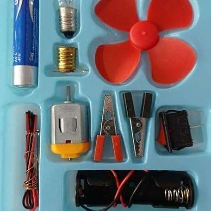 DIY Electric Circuit with Motor and Fan Science Experiment Kit-Set of 4