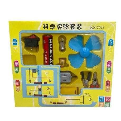 DIY Electric Circuit with Motor and Fan Science Experiment Kit-Set of 4