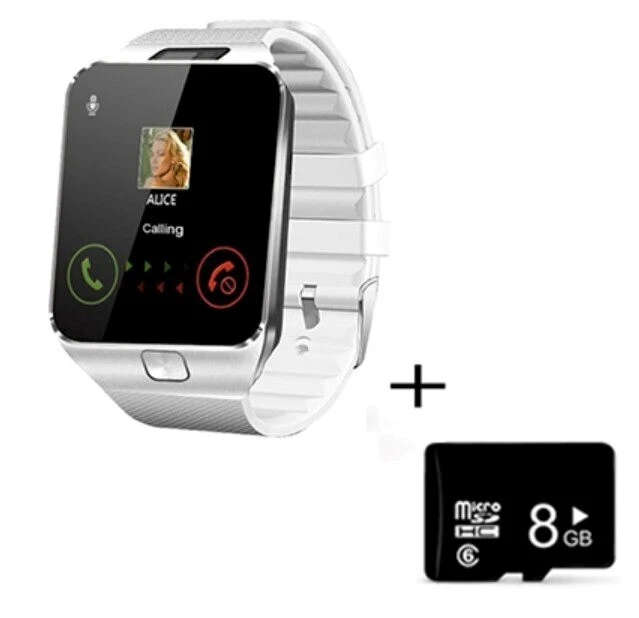 Smart Watch DZ09 - Silver & TWS i11 Wireless Bluetooth Earbuds - White