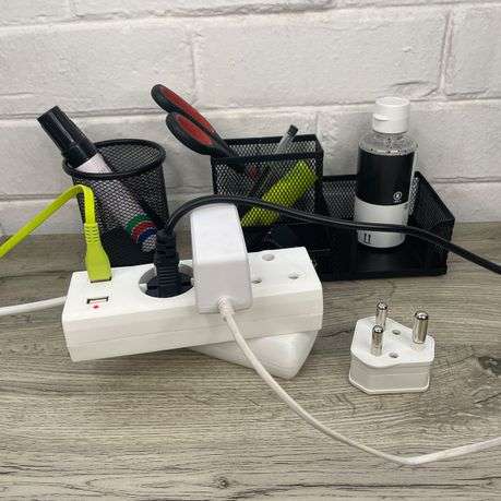 3-Way Multiplug with 2 USB for Phone, Tablet & USB Charging ( 2-Pack )