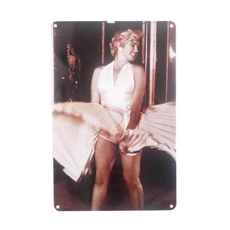 Vintage Metal Marilyn Monroe Wall Sign