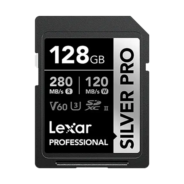 Lexar® Professional SDXC 128GB SILVER PRO UHS-II, GL Card