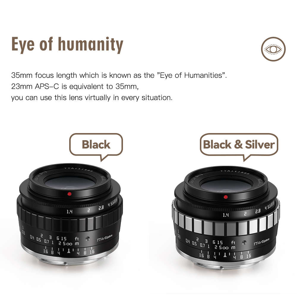 TTArtisan 23mm F1.4 Manual Focus Lens for Canon RF