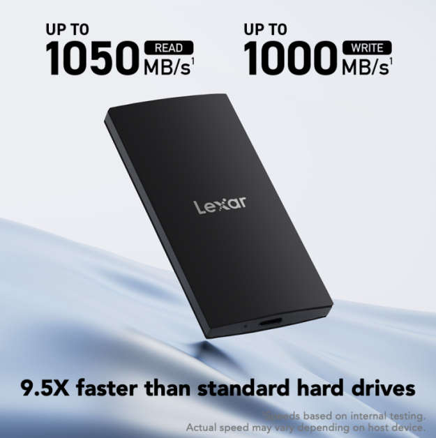 Lexar 1TB SL300 USB 3.2 Gen 2 Portable SSD