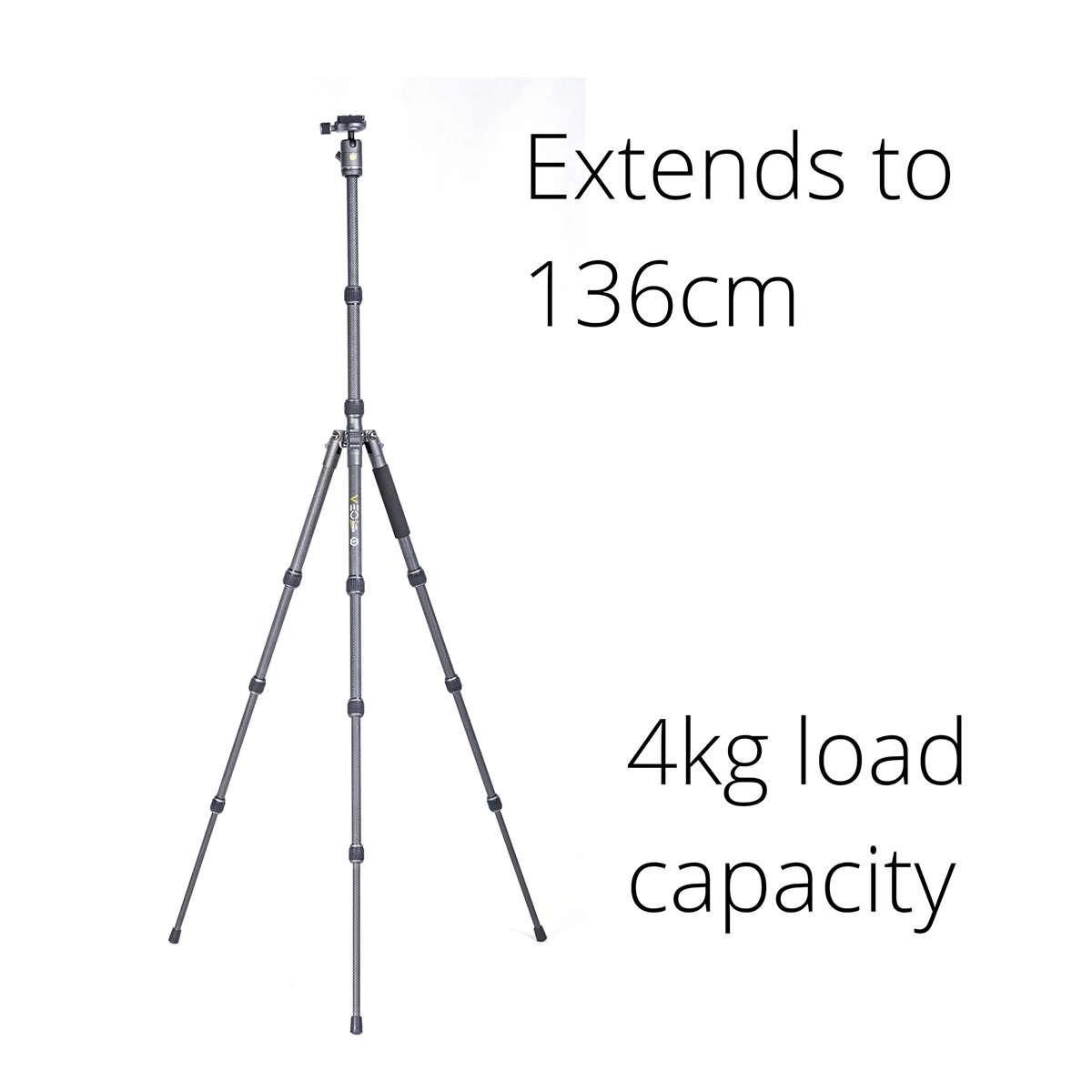 Vanguard Veo 3 Go 235AB Aluminum Travel Tripod/Monopod - Ball Head & Bluetooth
