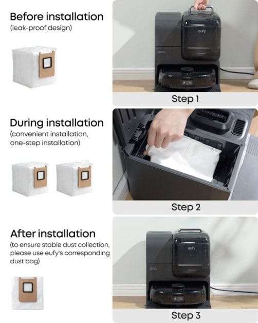 Eufy Dust Bags for E20/E25/E28- 3-Pack