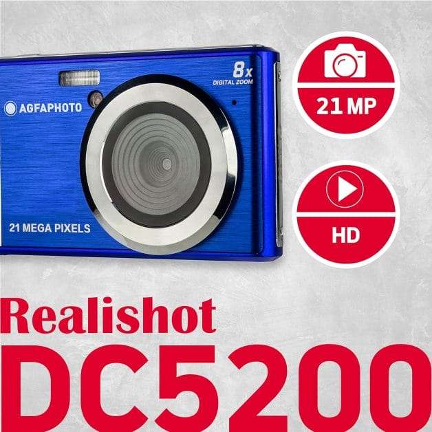 AGFA Photo Realishot DC5200 21MP Compact Digital Camera (Blue)