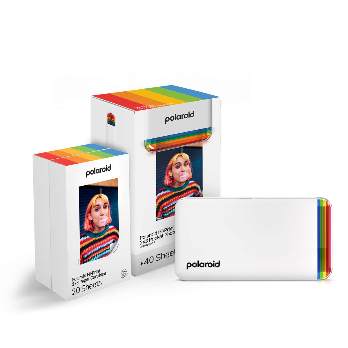 Polaroid Hi-Print 2x3 Printer Gen 2 EB - White (includes 40 sheets)