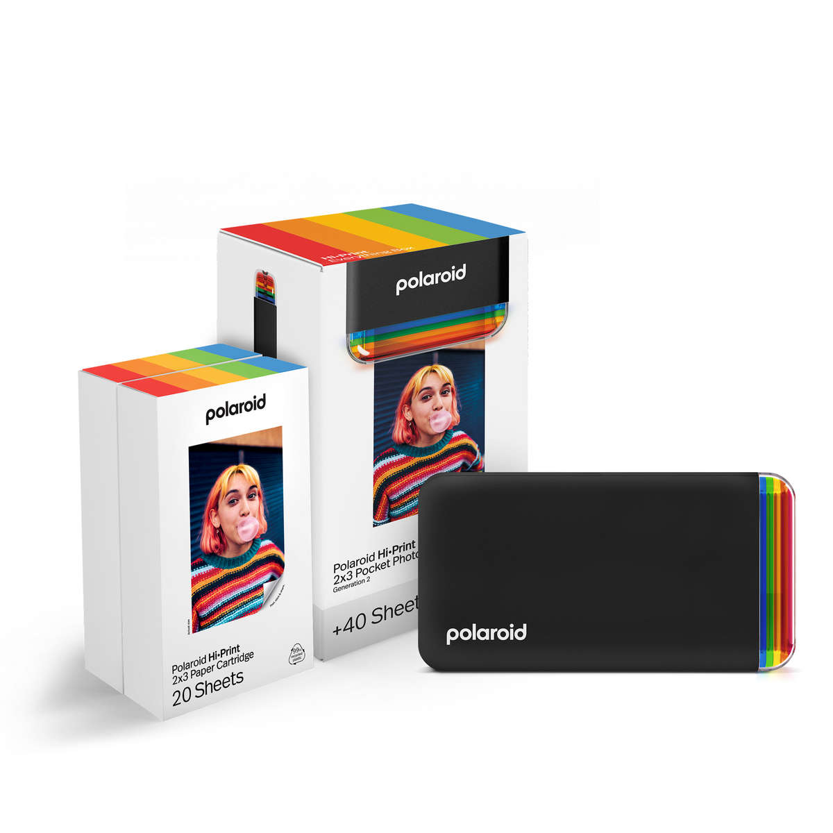 Polaroid Hi-Print 2x3 Printer Gen 2 EB - Black (includes 40 sheets)