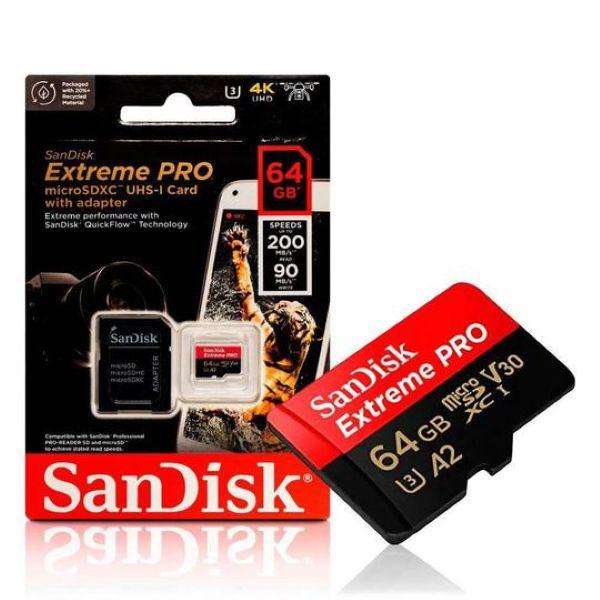 SANDISK EXTREME PRO 64GB 4K VIDEO MICROS
