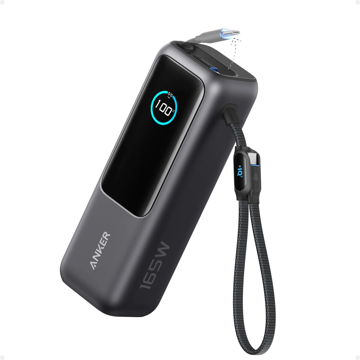 Anker Power Bank 165W USB-C (25,000mAh, Space Black)