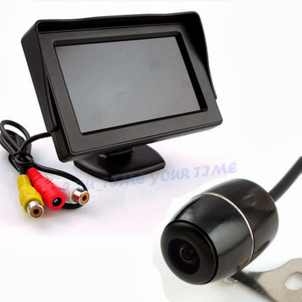 4.3" TFT Color Car Back Up Reverse Camera Kit With Parking Scale Waterproof